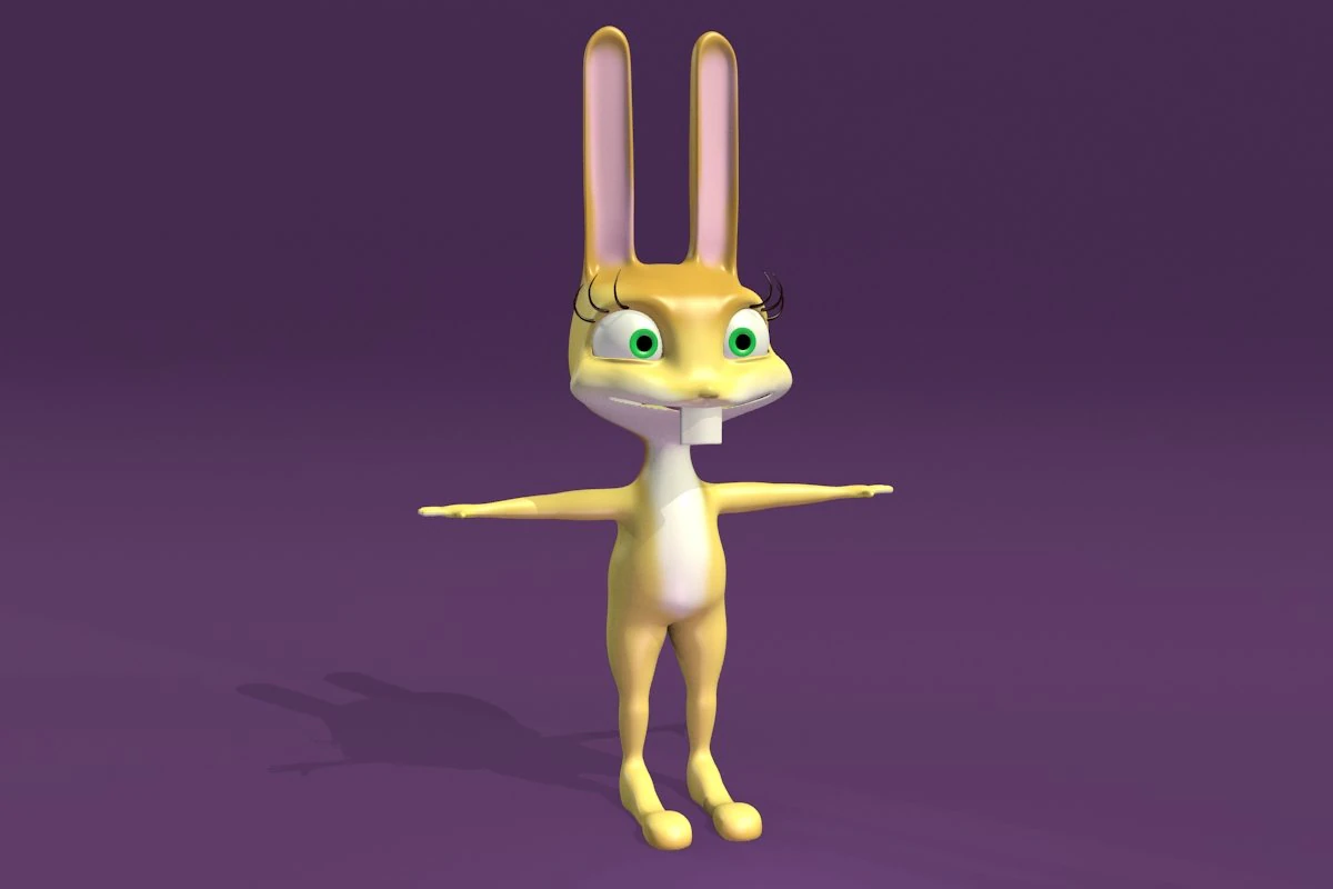 cartoon bunny 3D Model .c4d .max .obj .3ds .fbx .stl .blend 