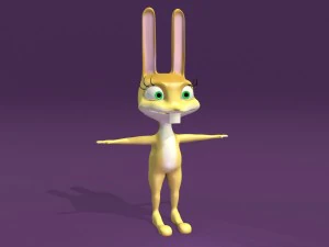 lapin de dessin anim&eacute; Modèle 3D