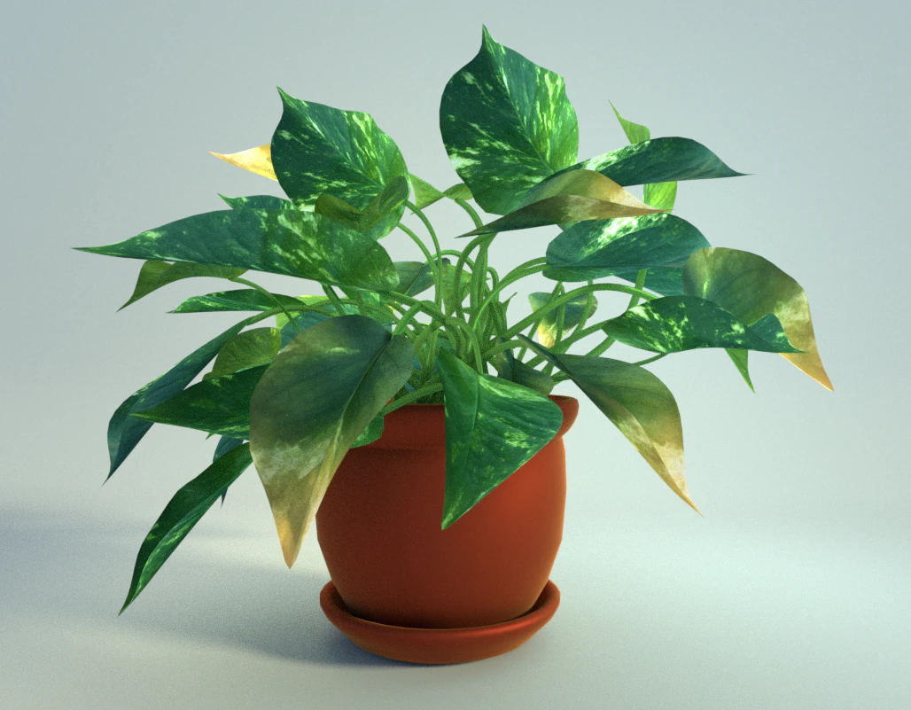 potted houseplant 3D Model .c4d .max .obj .3ds .fbx .stl .blend