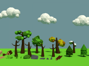 low poly nature pack 3D Модель
