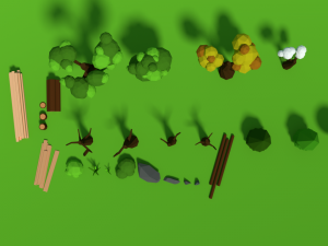 low poly nature pack Modèle 3D