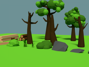 low poly nature pack Modèle 3D
