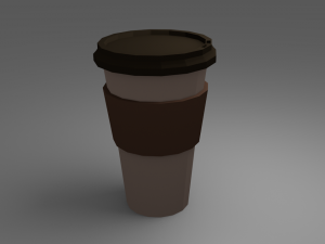 low poly coffee cup 3D 모델