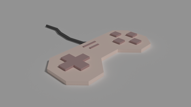 lowpoly controller Model 3D .c4d .max .obj .3ds .fbx .stl .blend 