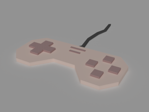 lowpoly controller Model 3D