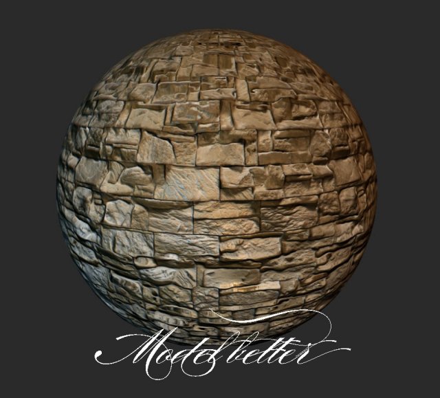 modern stone brick wall Texturas CG .c4d .max .obj .3ds .fbx .stl .blend 