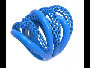 ring jewelry 3d print twisted Model 3D
