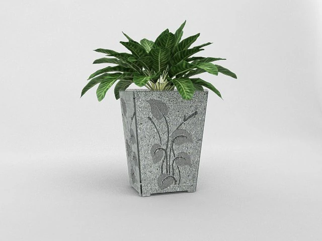 pote de pedra Modelo 3D .c4d .max .obj .3ds .fbx .stl .blend 