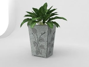 pote de pedra Modelo 3D