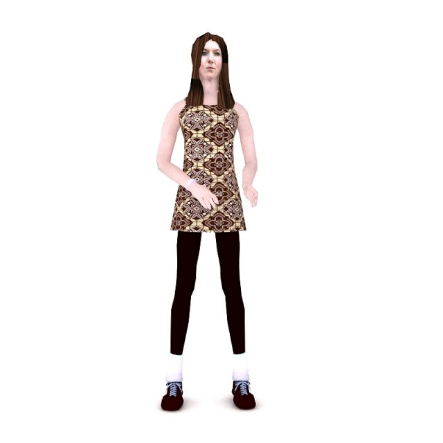 low poly woman model 3Dモデル .c4d .max .obj .3ds .fbx .stl .blend 