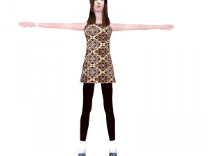 low poly woman model 3Dモデル