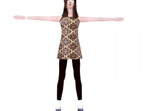 low poly woman model 3D Model