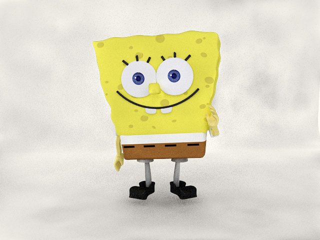 spongebob square pant 3D 모델 .c4d .max .obj .3ds .fbx .stl .blend 