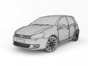 vw golf 3D Модель