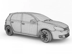 vw golf 3D Model