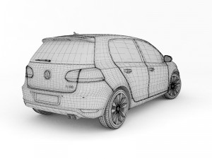 vw golf 3D Модель