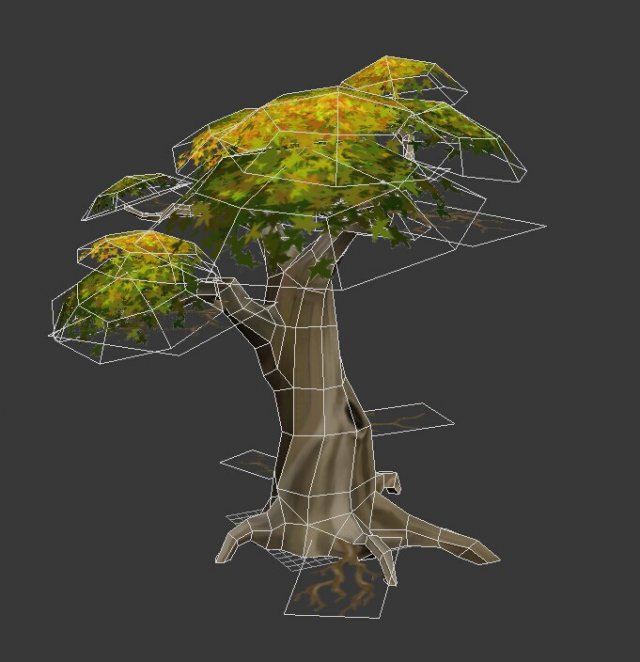 tree low poly 3D-Modell .c4d .max .obj .3ds .fbx .stl .blend 