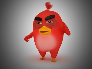 angry bird red bird mood breaker Modelo 3D