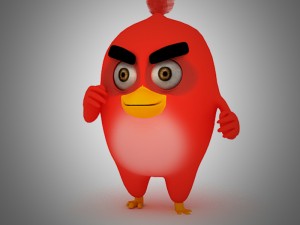angry bird red bird mood breaker 3D Model