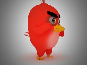 angry bird red bird mood breaker 3D Model