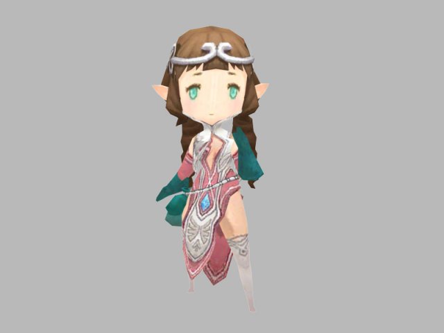 character game girl witch rigged Modelo 3D .c4d .max .obj .3ds .fbx .stl .blend 