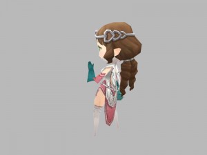 character game girl witch rigged Modelo 3D