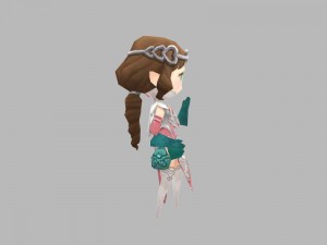 character game girl witch rigged Modelo 3D