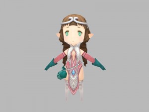 character game girl witch rigged Modelo 3D