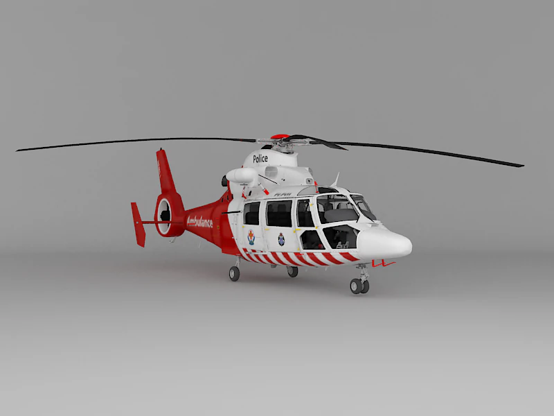 ems air ambulance helicopter 3D Model .c4d .max .obj .3ds .fbx .stl .blend