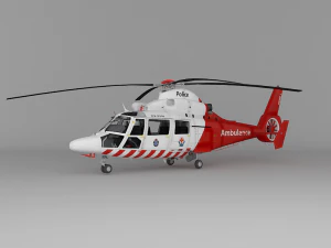 ems air ambulance helicopter 3D Model