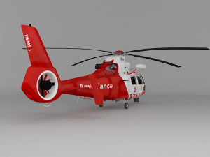 ems air ambulance helicopter 3D Модель