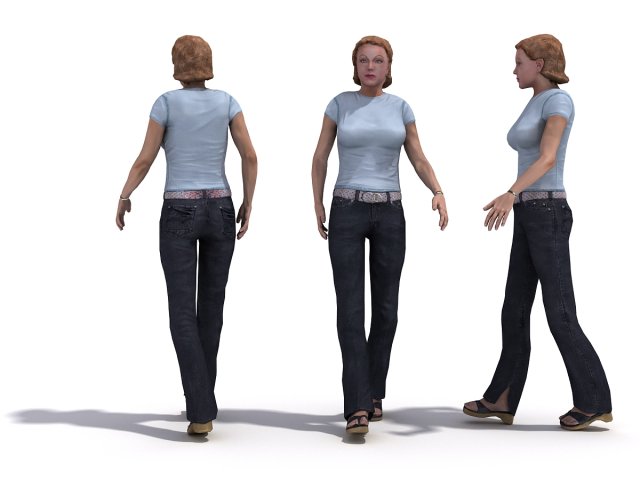 50 people pose high quality 3Dモデル .c4d .max .obj .3ds .fbx .stl .blend 