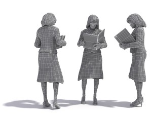 50 people pose high quality 3Dモデル