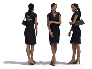 50 people pose high quality 3Dモデル