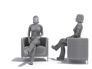 50 people pose high quality 3Dモデル
