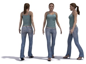 50 people pose high quality 3Dモデル