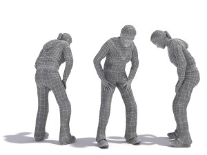 50 people pose high quality 3Dモデル
