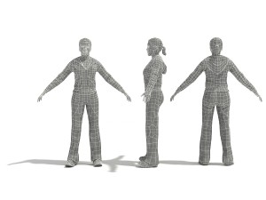 50 people pose high quality 3Dモデル