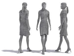 50 people pose high quality 3Dモデル