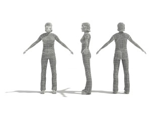 50 people pose high quality 3Dモデル