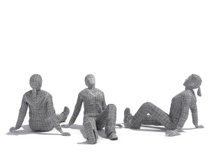 50 people pose high quality 3Dモデル