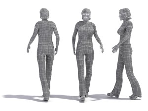 50 people pose high quality 3Dモデル