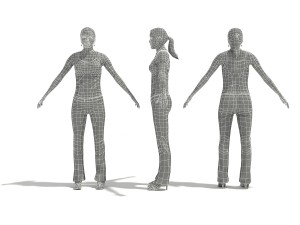 50 people pose high quality 3Dモデル