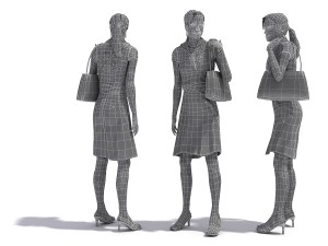 50 people pose high quality 3Dモデル