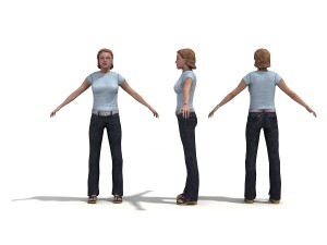 50 people pose high quality 3Dモデル