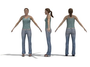50 people pose high quality 3Dモデル