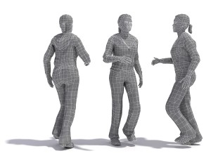 50 people pose high quality 3Dモデル