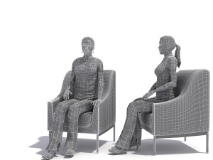 50 people pose high quality 3Dモデル