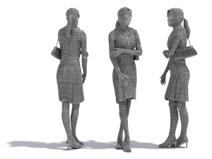 50 people pose high quality 3Dモデル