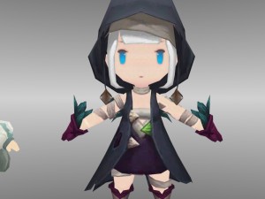 low poly character rigged 3D Model